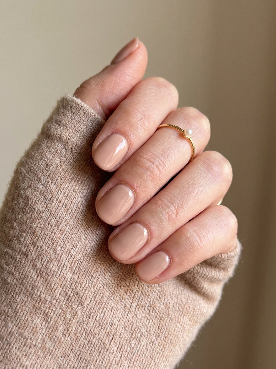Blush Beige Short Nails als Nägel Inspiration Sommer Schlicht Inspiration 2026
